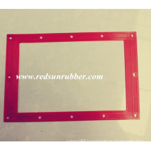 Custom Red Rubber Flat Square Gasket